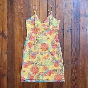 Vintage early 90s Mirrors spiritual spaghetti strap slip dress